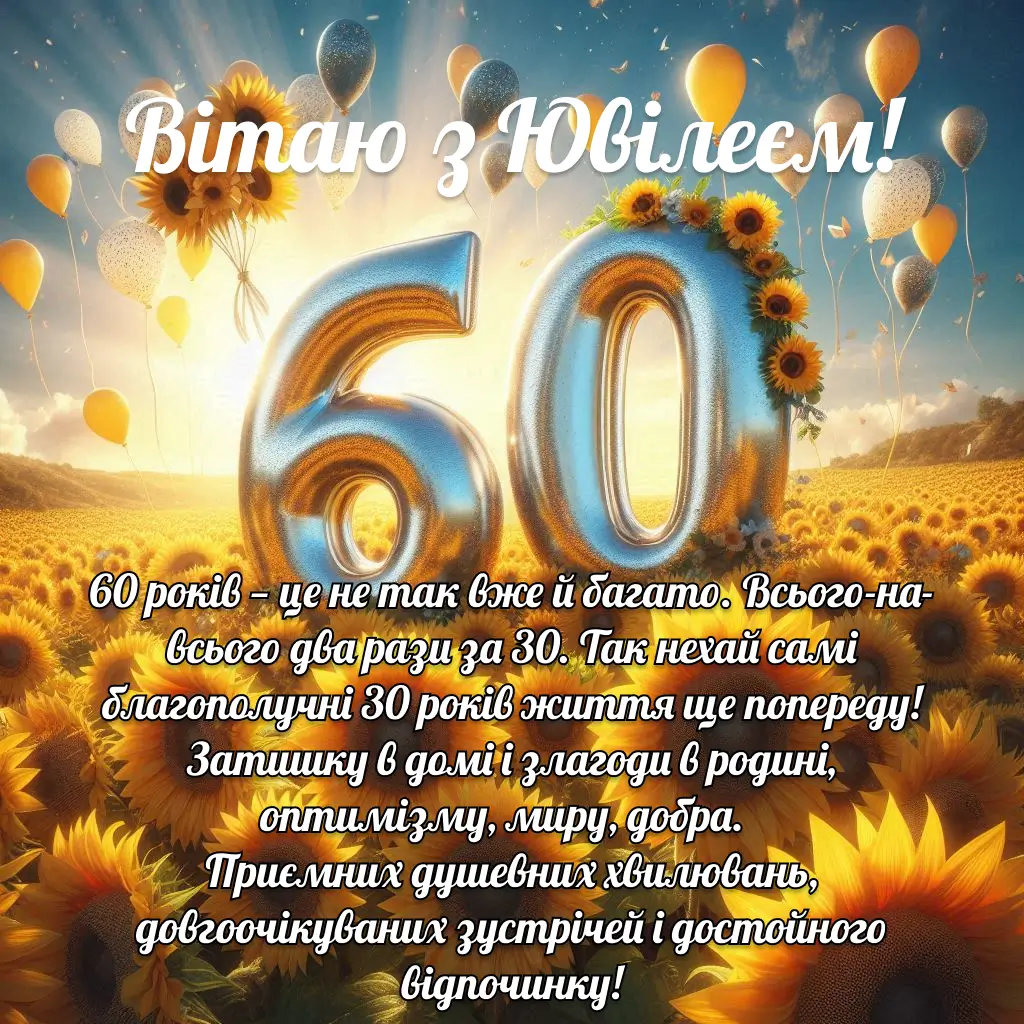 привітання з 60-річчям у віршах - листівки 16