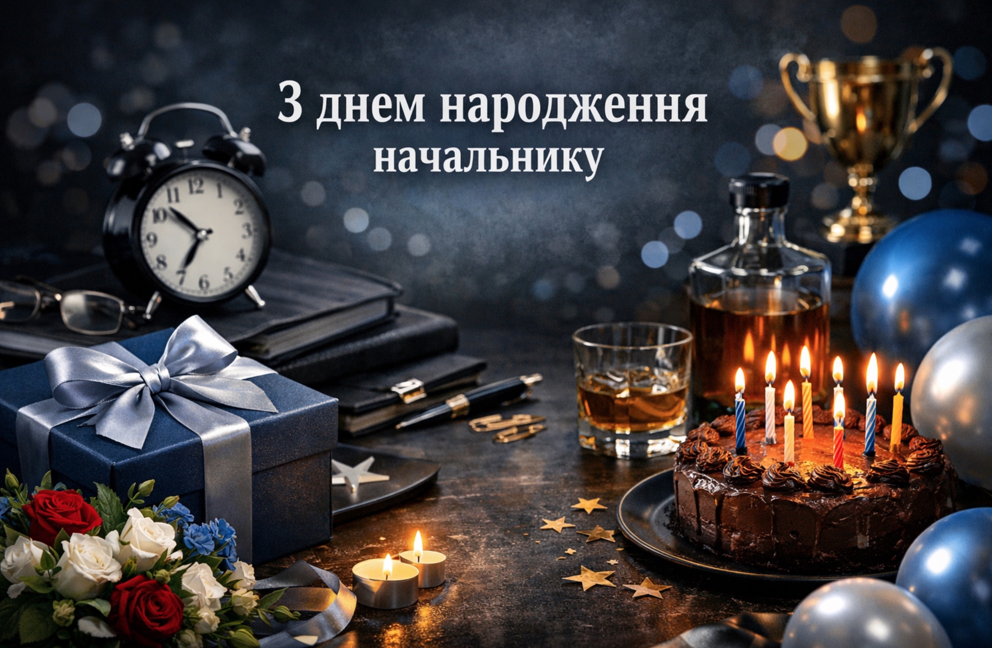 привітання з днем народження керівнику - листівки 4