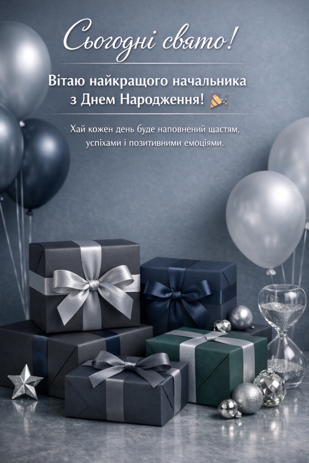 привітання з днем народження начальнику - листівки 6