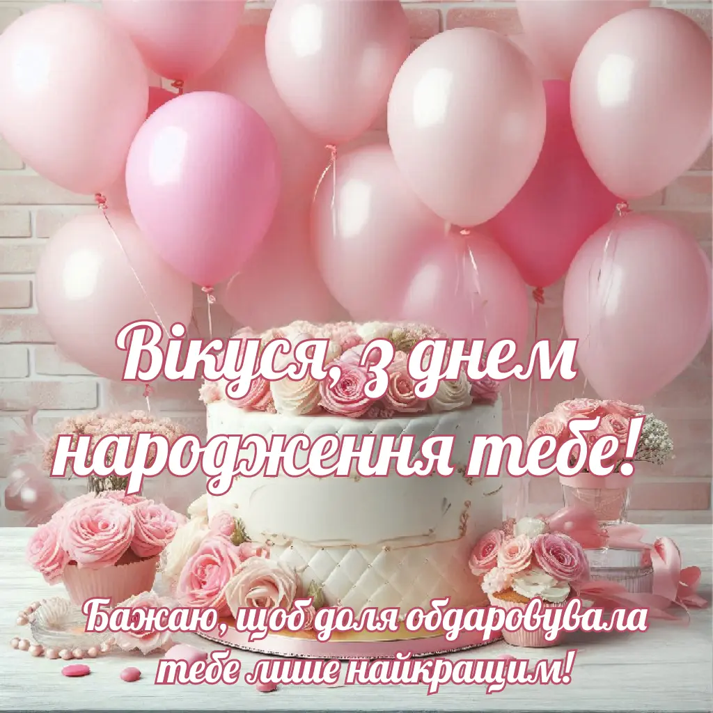 привітання з днем народження вікторія - листівки 2