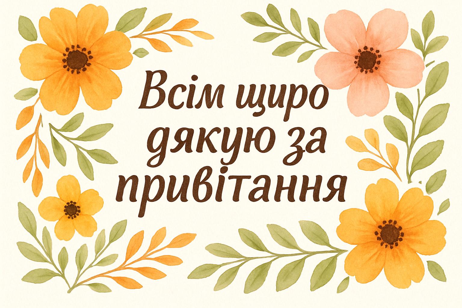 Щиро дякую за привітання: красиві картинки та листівки