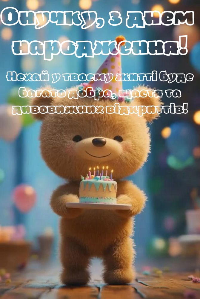 з днем народження онука - листівки 2
