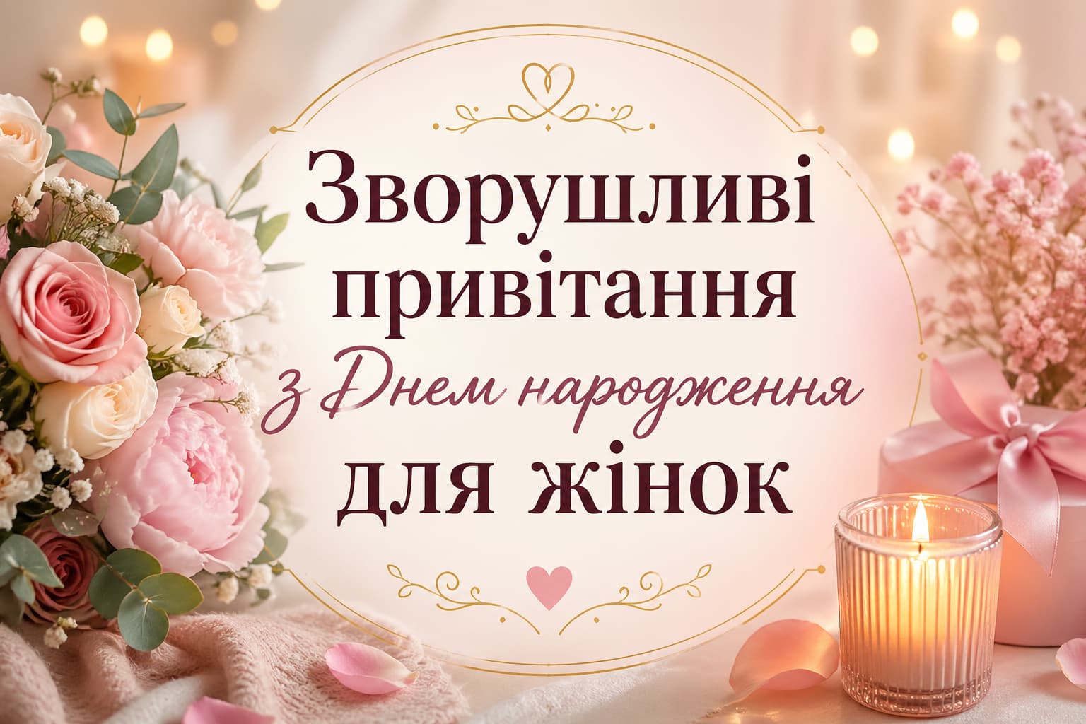 Оригінальні жіночі картинки з днем народження для привітання