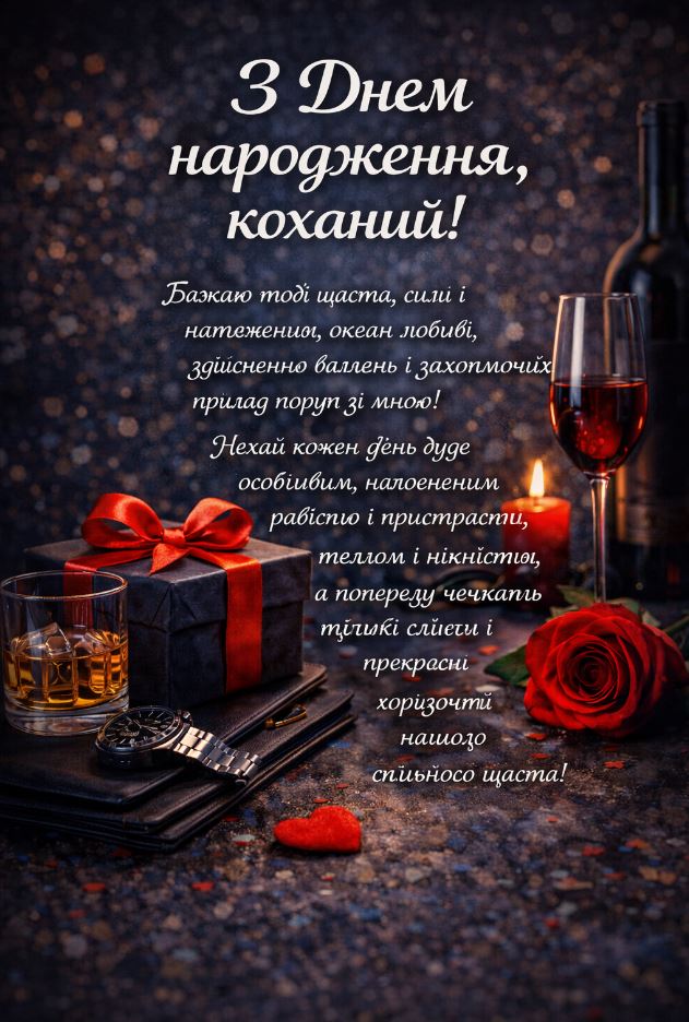 чоловіче привітання з днем народження - листівки 6