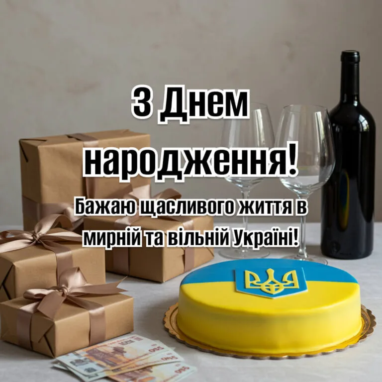 чоловіку патріотичне привітання з днем народження - листівки 2