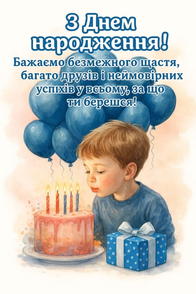 гарне привітання хлопчику - листівки 16