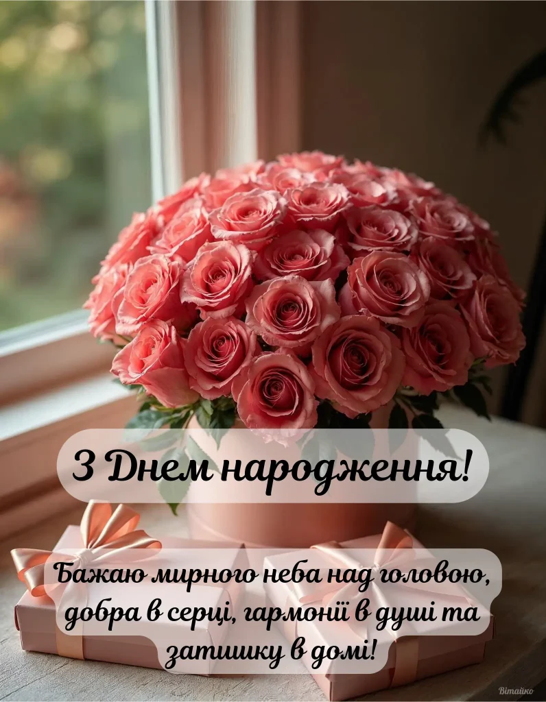 гарне привітання з днем народження для жінки - листівки 5