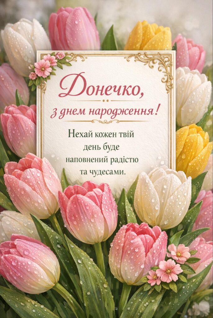 гарні вітання з днем народження дочці - листівки 13