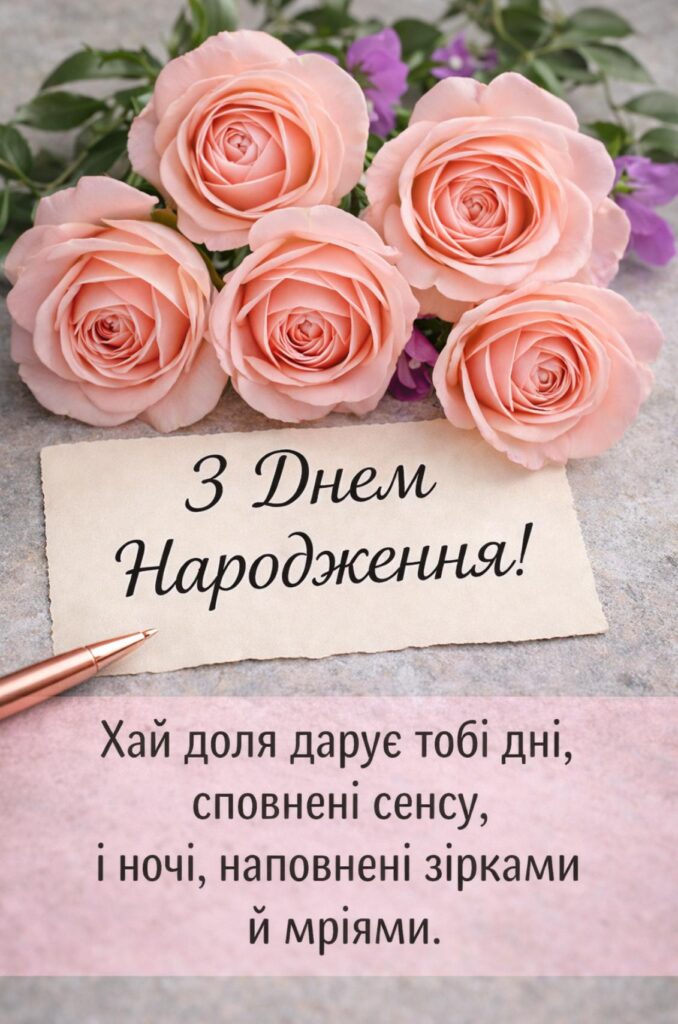 нові привітання з днем народження жінці в прозі - листівки 1
