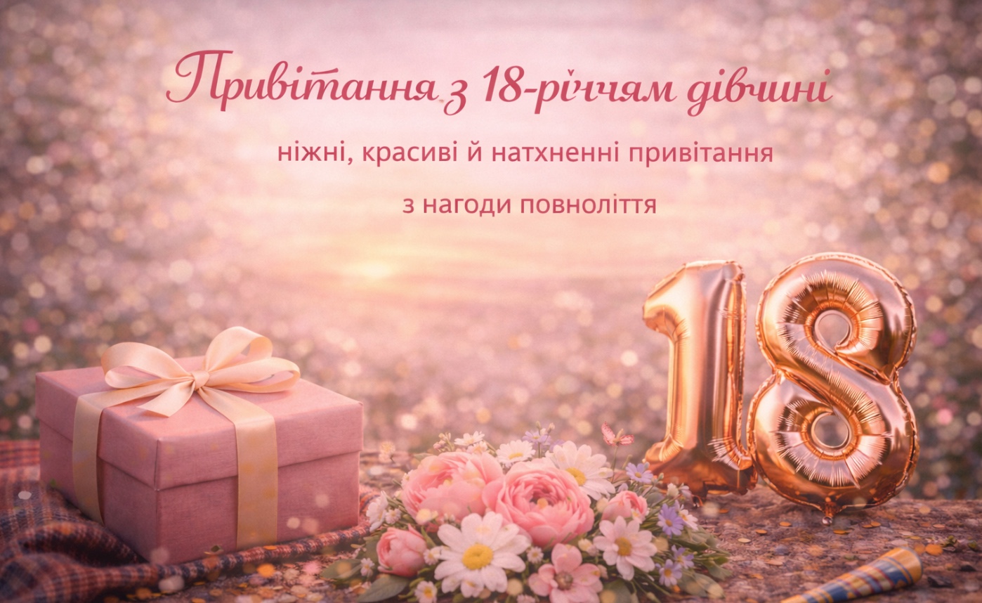 привітання з 18-річчям своїми словами - листівки 19