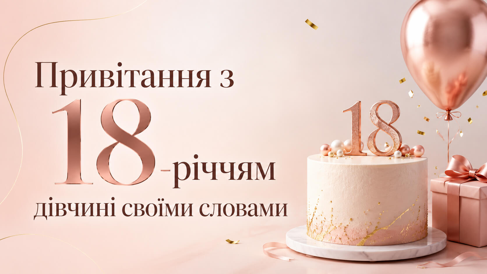 привітання з 18-річчям своїми словами - листівки 6