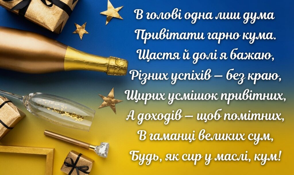 привітання з днем народження кум - листівки 11