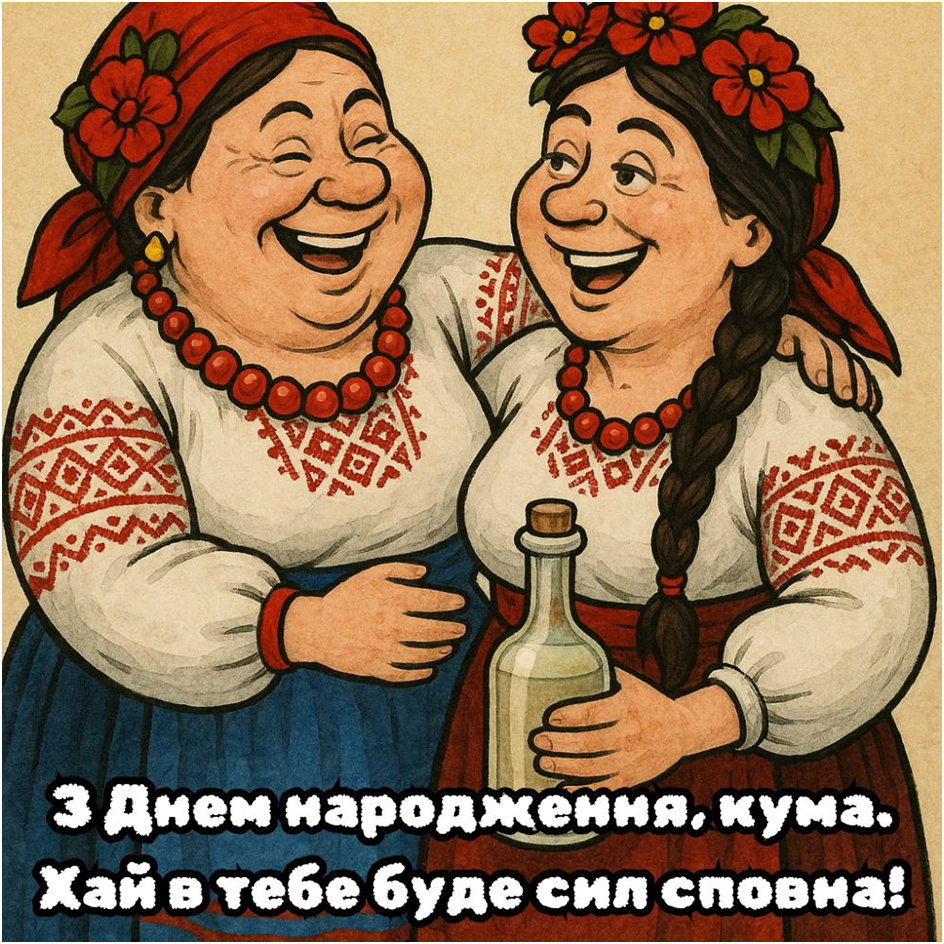привітання з днем народження кум - листівки 25