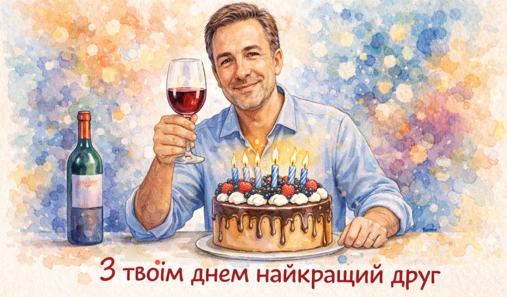 привітати друга з днем народження - листівки 2