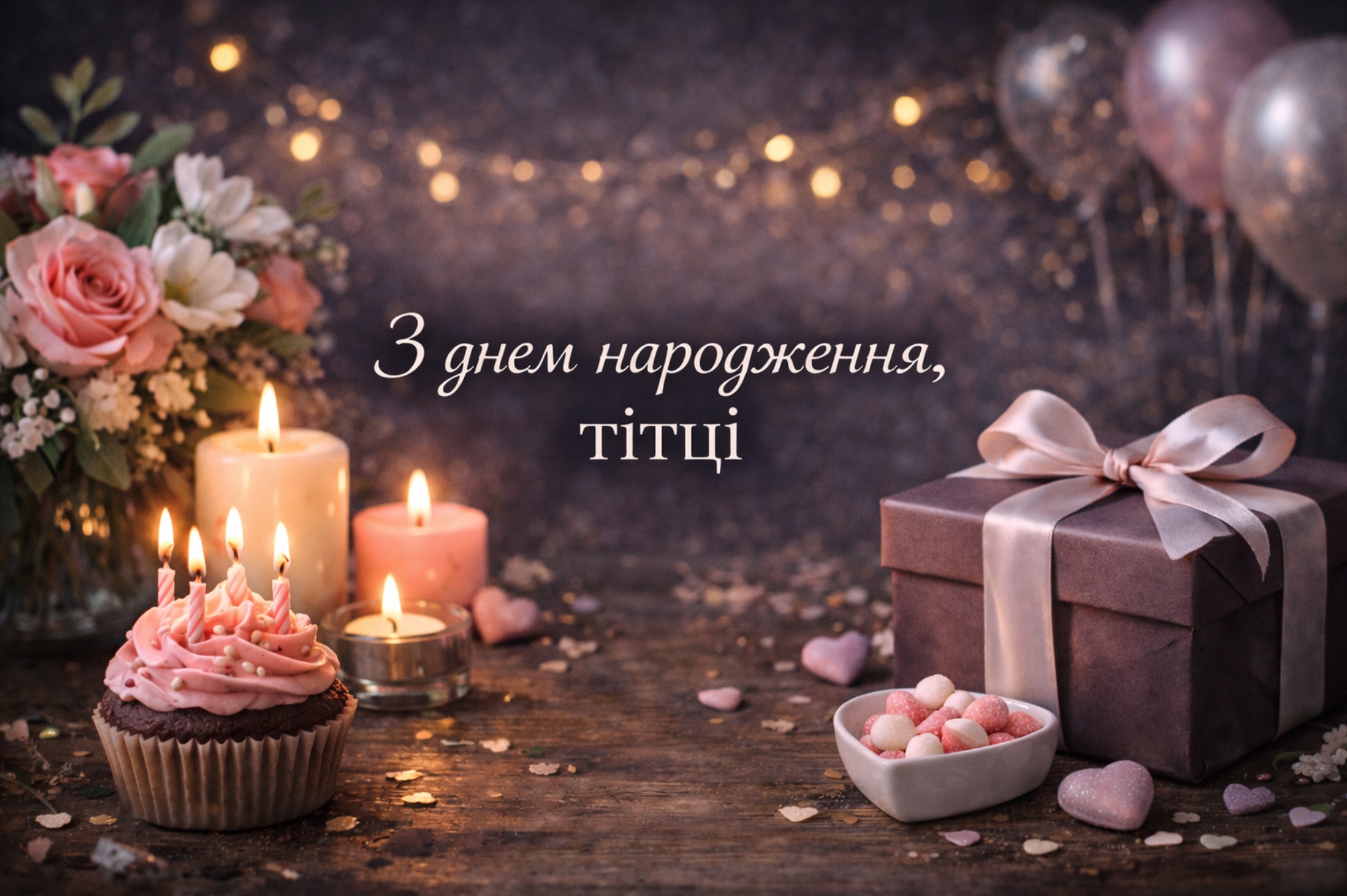 вітання з днем народження тітці своїми словами - листівки 17