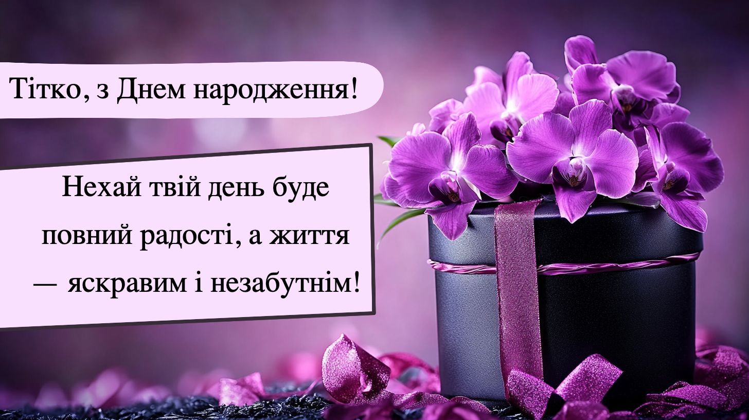 вітання з днем народження тітці своїми словами - листівки 5