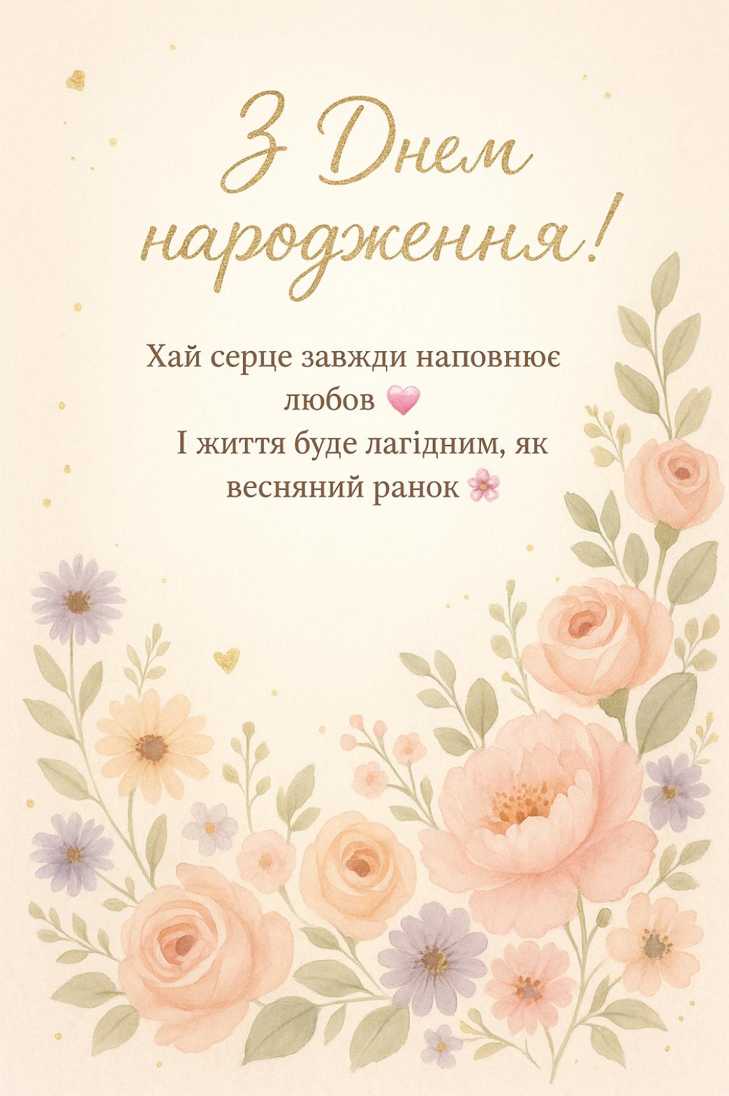 зворушливе привітання з днем народження - листівки 7