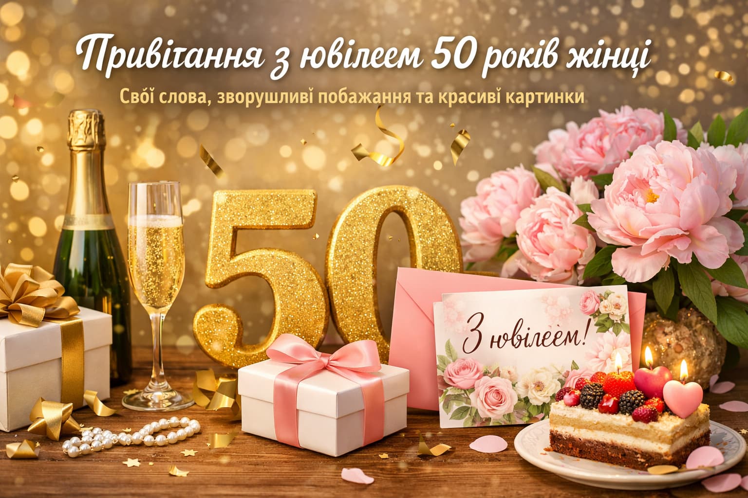зворушливі привітання з ювілеєм жінці - листівки 7